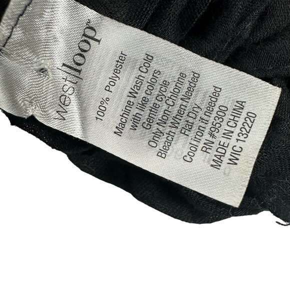 West Loop Women's Lightweight Wide Scarf Black - Picture 3 of 4